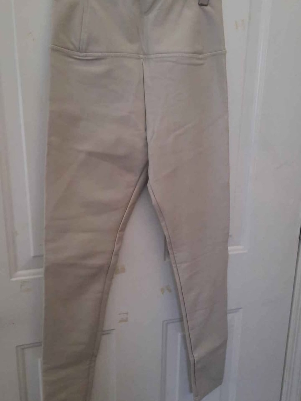 Seven Sisters Beige Vegan Leather Leggings